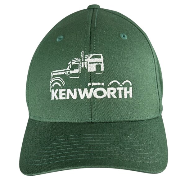 Kenworth Green Logo Baseball Cap Port Authority Flexfit L/XL Cotton Blend - Picture 1 of 7